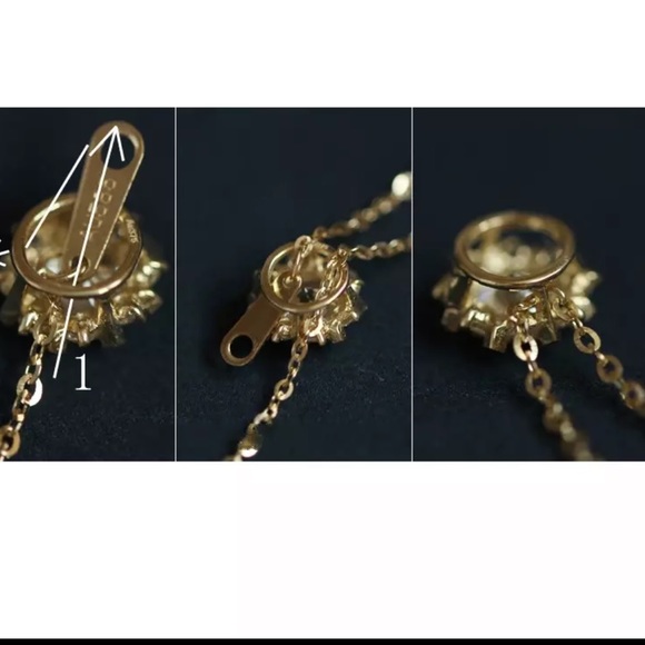 Dainty solid white gol AU375 minimalist necklace - Picture 6 of 6